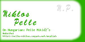 miklos pelle business card